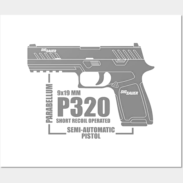 Sig P320 Wall Art by Aim For The Face